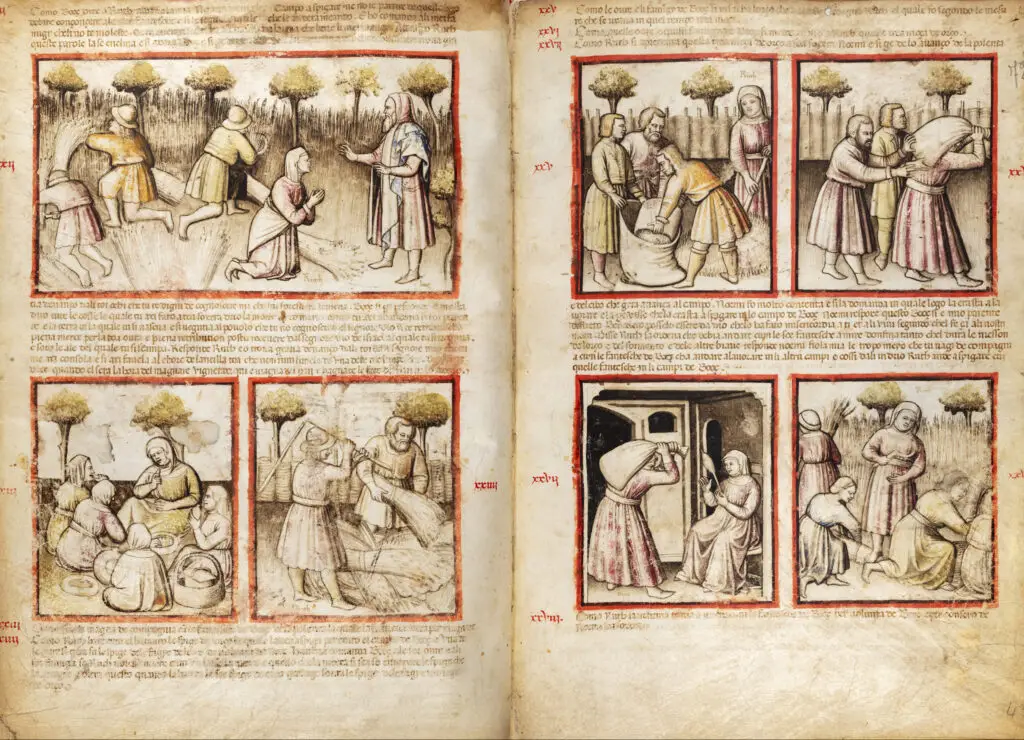 Pagine del manoscritto Bibbia Istoriata Padovana