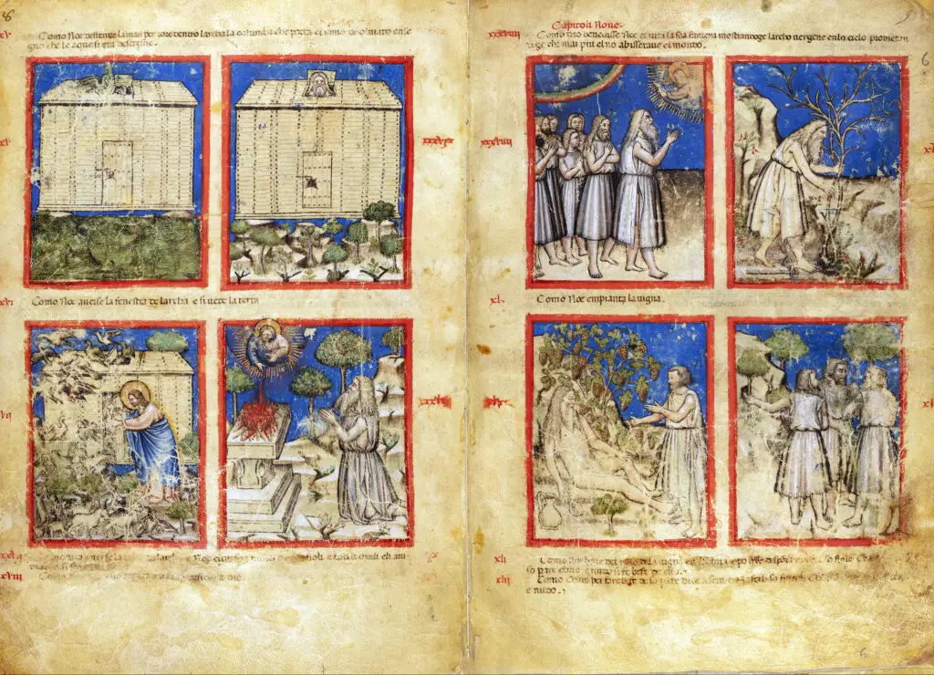 Pagine del manoscritto Bibbia Istoriata Padovana